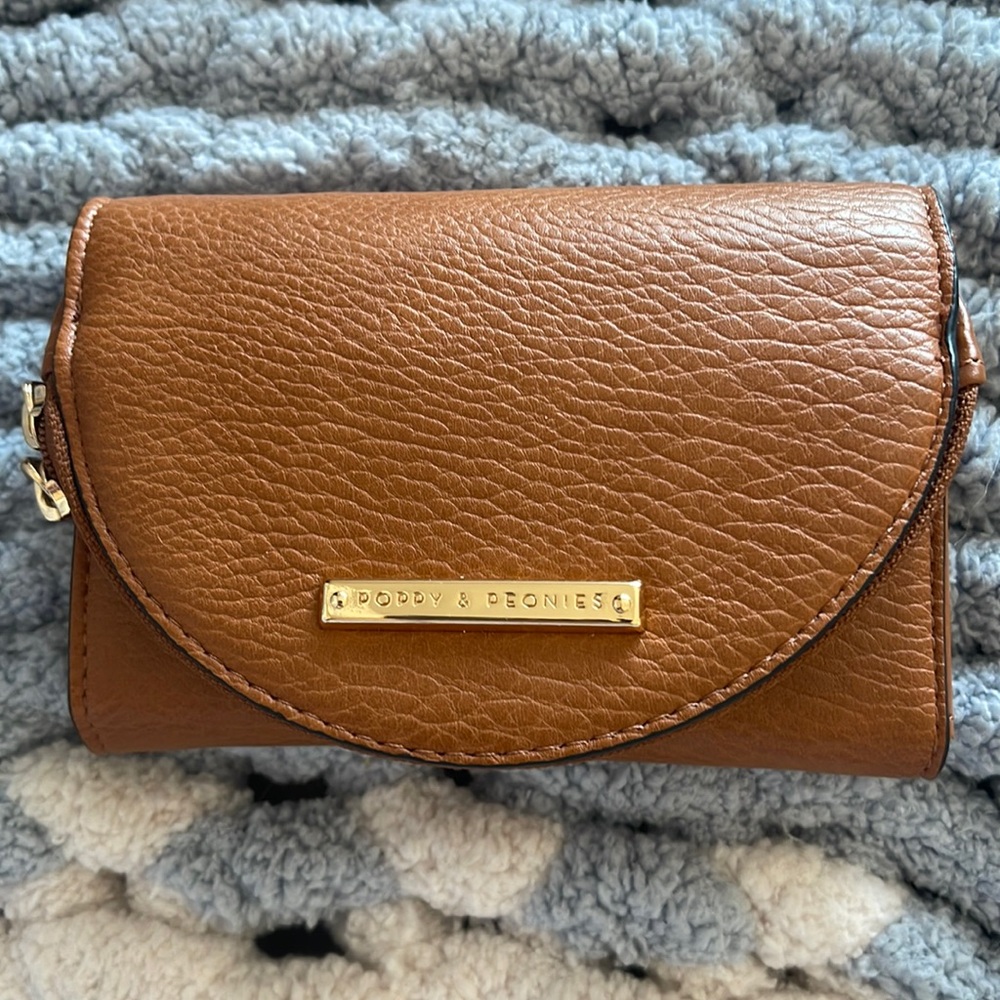 Poppy & Peonies Tan Wallet